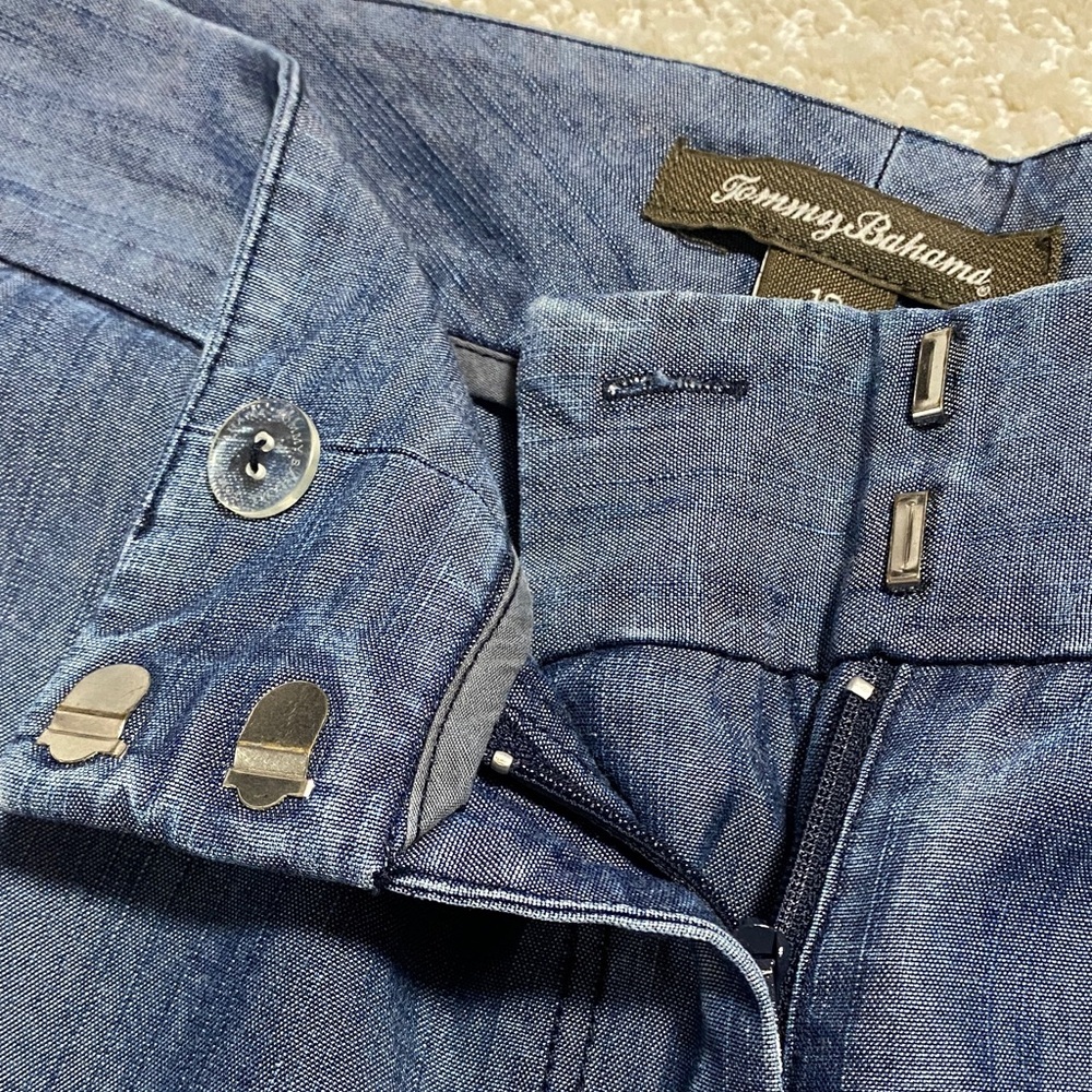 Tommy Bahama Blue Straight Leg Pants Size 10 100% tencel lyosel - Picture 10 of 16